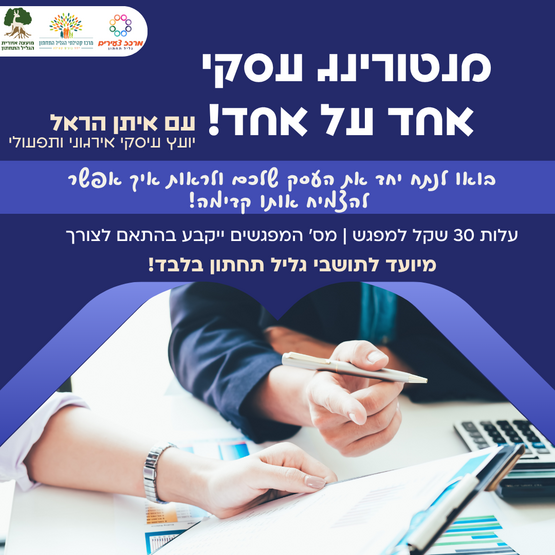 תמונת מופע: מנטורינג עסקי אחד על אחד&excl;