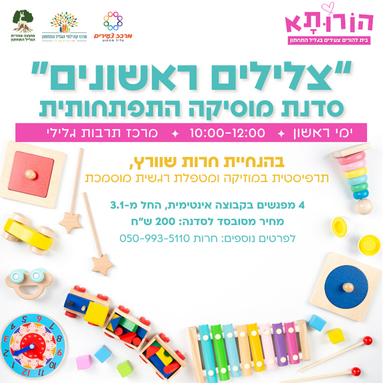 תמונת מופע: צלילים ראשונים- סדנת מוסיקה התפתחותית